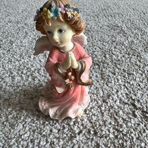 July ruby Angel Figurine with wings and crown